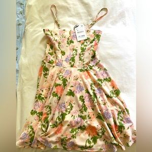 Zara XS Floral Skater Dress